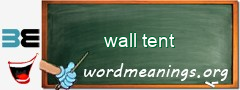 WordMeaning blackboard for wall tent